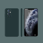 Custodia protettiva a copertura totale antigoccia in silicone liquido imitazione tinta unita, For OnePlus 9 Pro