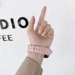 Cinturino in pelle con trama litchi per Apple Watch