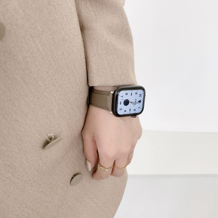 Cinturino in pelle con trama litchi per Apple Watch