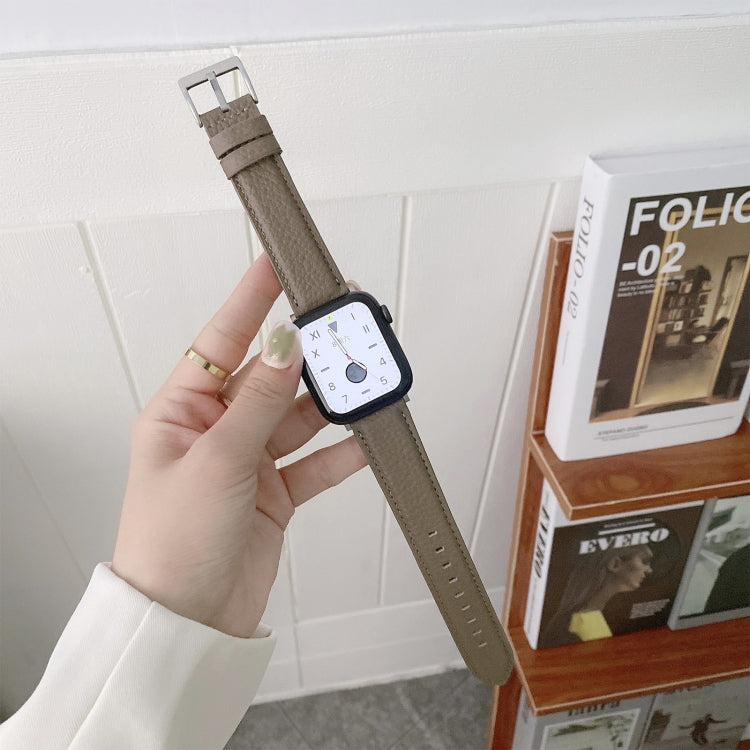 Cinturino in pelle con trama litchi per Apple Watch