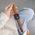 Cinturino in pelle con trama litchi per Apple Watch