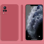 Custodia protettiva a copertura totale antigoccia in silicone liquido imitazione tinta unita, For vivo IQOO 5, For vivo S9