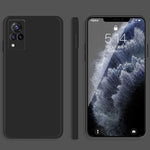 Custodia protettiva a copertura totale antigoccia in silicone liquido imitazione tinta unita, For vivo IQOO 5, For vivo S9