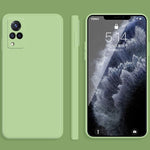 Custodia protettiva a copertura totale antigoccia in silicone liquido imitazione tinta unita, For vivo IQOO 5, For vivo S9