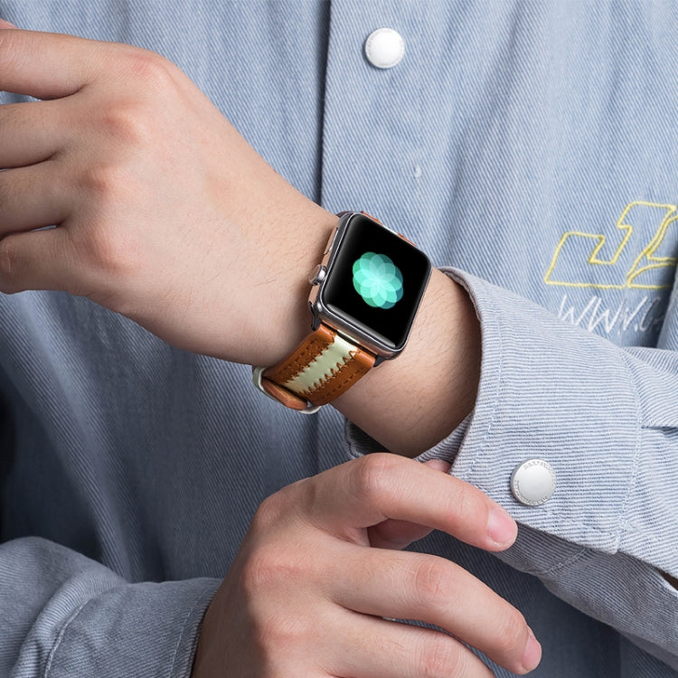 Cinturino in pelle di vacchetta per Apple Watch 40-45mm