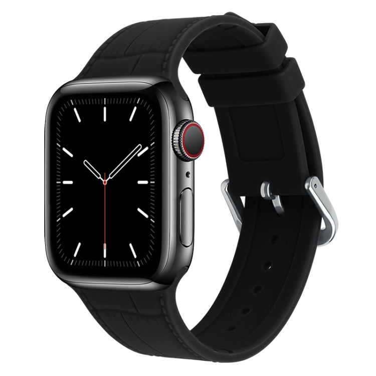 Cinturino silicone con giunto bambù per Apple Watch