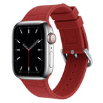 Cinturino silicone con giunto bambù per Apple Watch