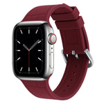 Cinturino silicone con giunto bambù per Apple Watch