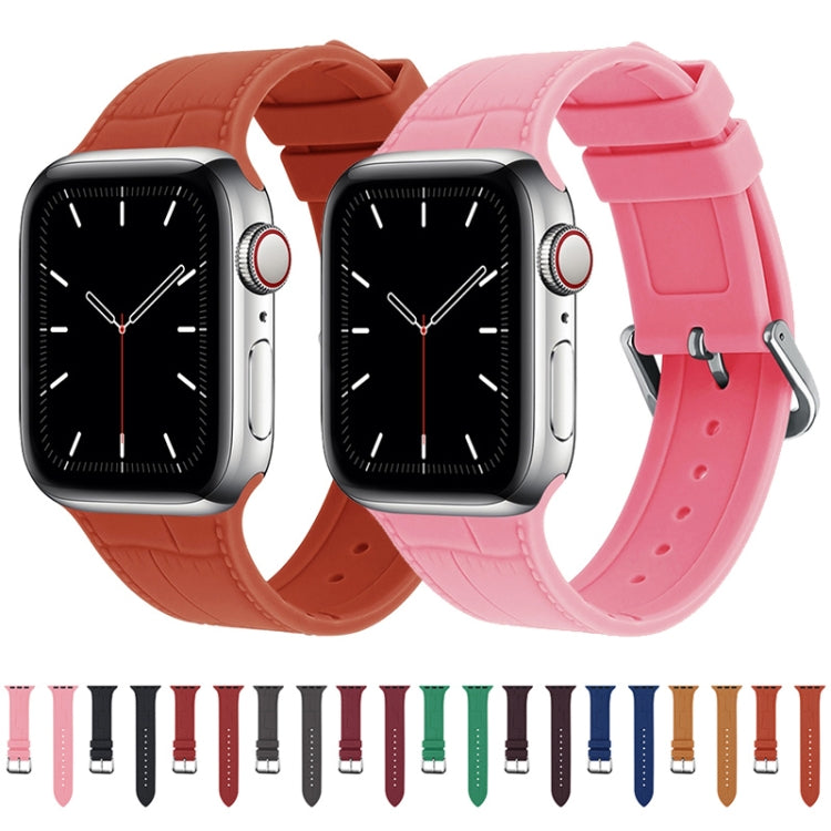 Cinturino silicone con giunto bambù per Apple Watch
