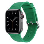 Cinturino silicone con giunto bambù per Apple Watch