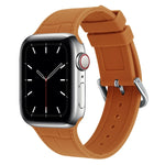 Cinturino silicone con giunto bambù per Apple Watch