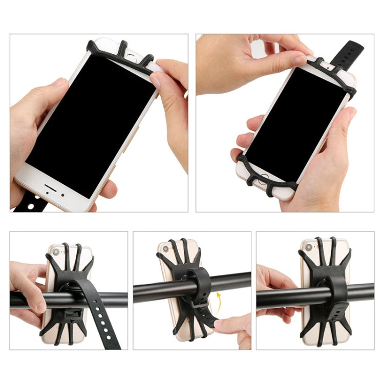 Supporto da bicicletta in silicone per smartphone 4-6,8 pollici