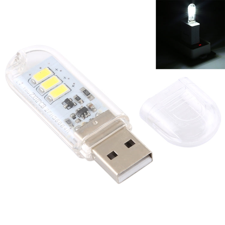 Lampada da libro LED USB portatile 3W luce bianca o calda