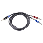 Cavo audio maschio 3,5 mm a doppio maschio 6,35 mm 1,8-5 m