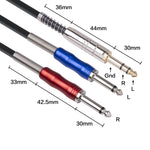 Cavo audio 6,35 mm maschio a doppio mono 1,8-5 m