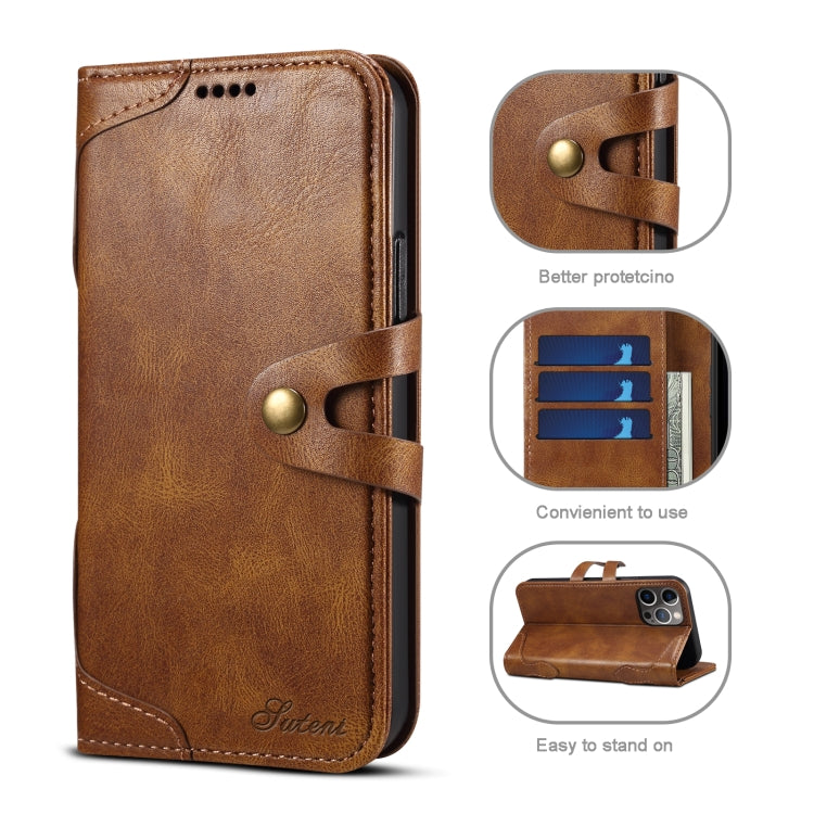 Custodia portafoglio in pelle con fibbia per iPhone 12 mini