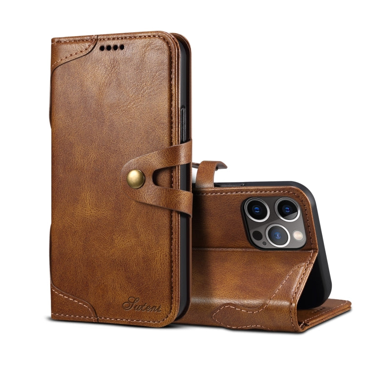 Custodia portafoglio in pelle con fibbia per iPhone 12 mini