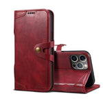 Custodia portafoglio in pelle con fibbia per iPhone 12 mini