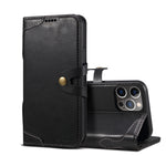 Custodia portafoglio in pelle con fibbia per iPhone 12 mini