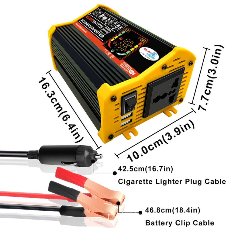 Inverter auto 6000W DC12V a AC220V con display LED