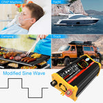Inverter auto 6000W DC12V a AC220V con display LED