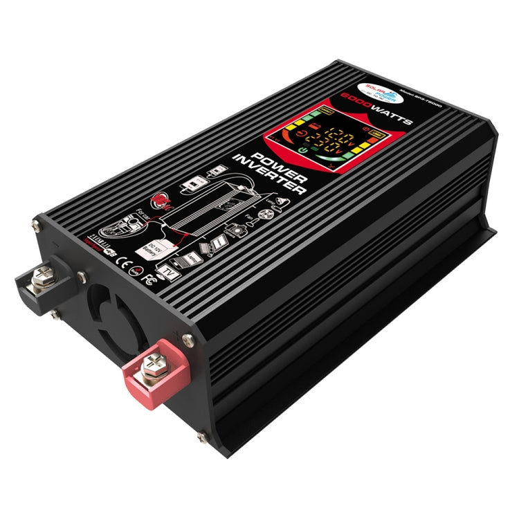 Inverter auto 12V a 220V 6000W con display LCD e doppia USB