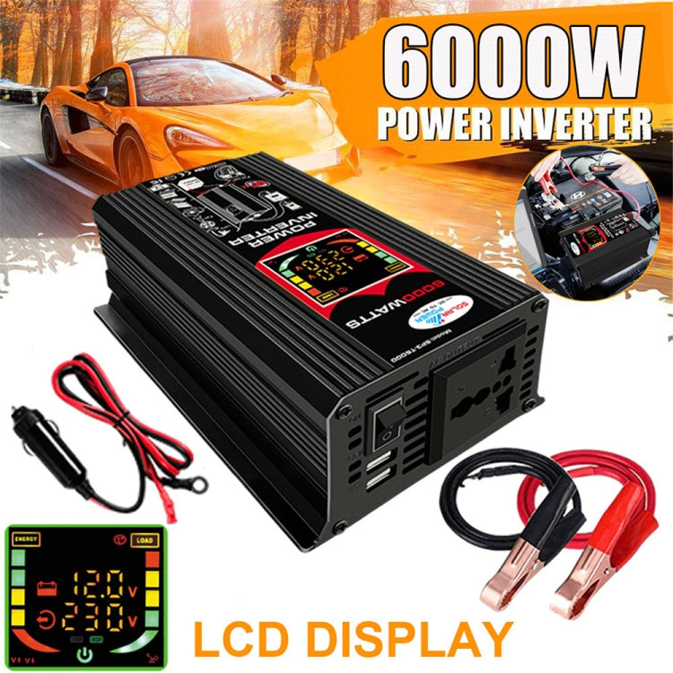 Inverter auto 12V a 220V 6000W con display LCD e doppia USB