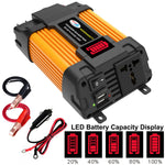 Alimentatore auto 12V a 220V 300W con doppia USB e display LED