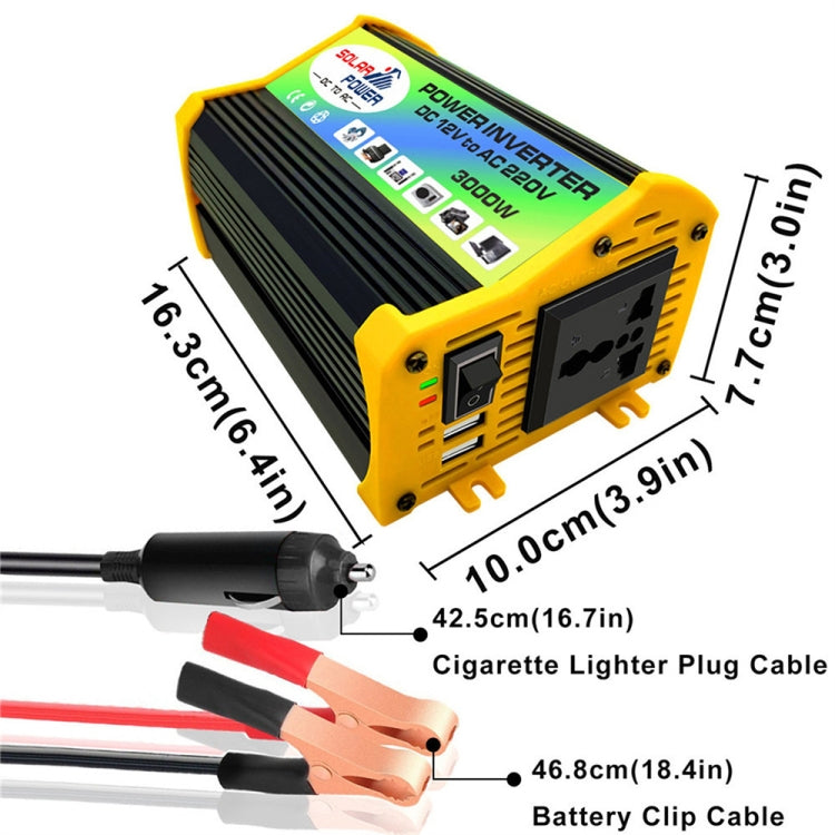 Inverter Auto DC 12V a AC 220V 3000W