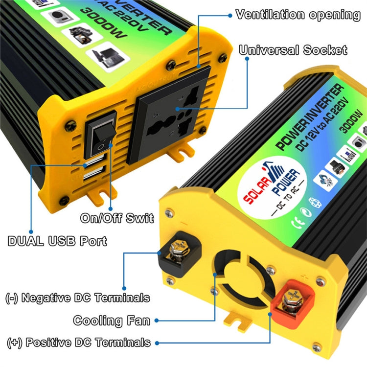 Inverter Auto DC 12V a AC 220V 3000W