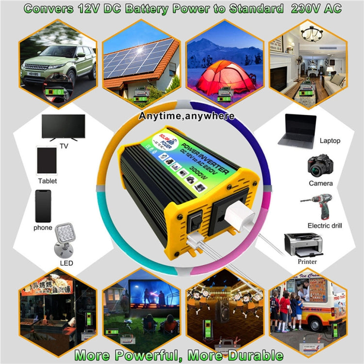 Inverter Auto DC 12V a AC 220V 3000W
