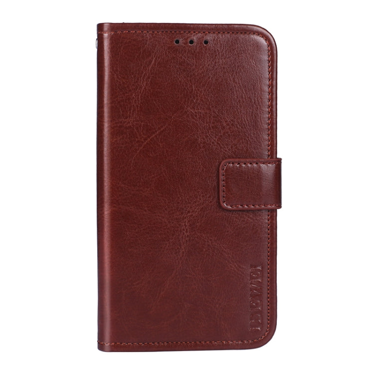 idewei Custodia in pelle a vibrazione orizzontale Crazy Horse Texture con supporto e slot per carte e portafoglio, For Wiko Power U30