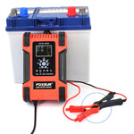 FOXSUR Caricabatteria 12A 12V/24V a 7 stadi per batterie al piomb