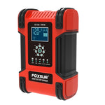 FOXSUR Caricabatteria 12A 12V/24V a 7 stadi per batterie al piomb