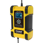 FOXSUR Caricabatteria 12A 12V/24V a 7 stadi per batterie al piomb