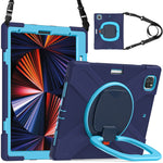 Custodia silicone e PC con tracolla per iPad Pro 12.9 2021/2022