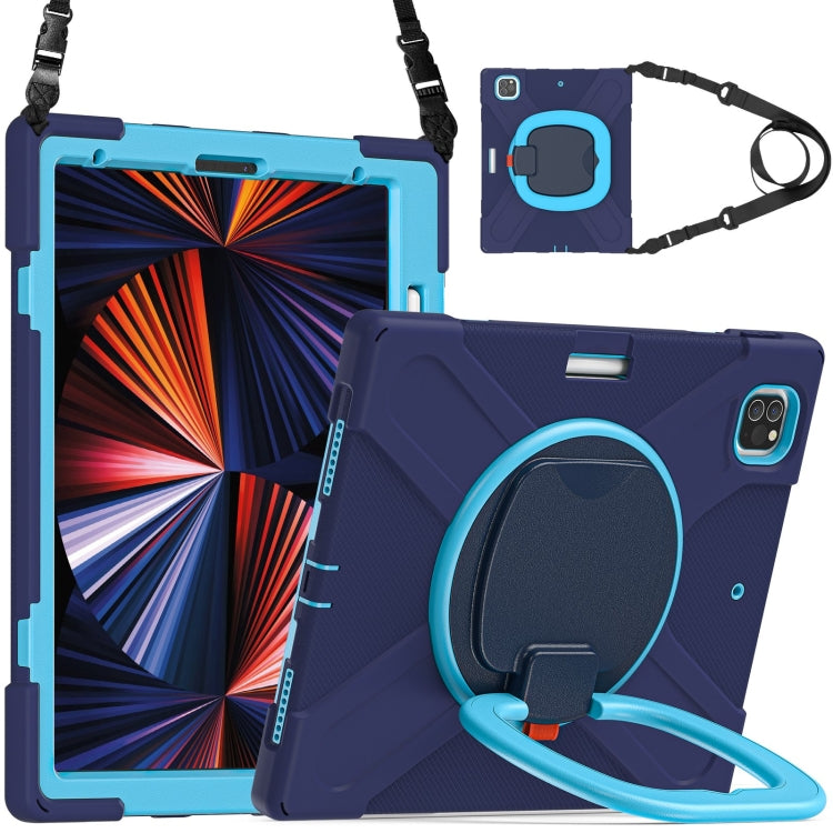 Custodia silicone e PC con tracolla per iPad Pro 12.9 2021/2022