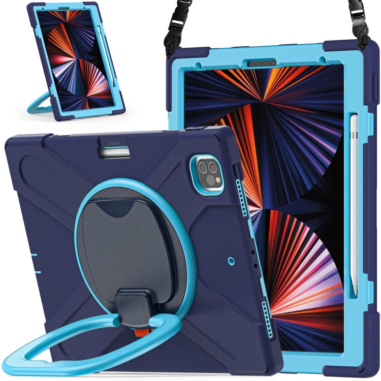Custodia silicone e PC con tracolla per iPad Pro 12.9 2021/2022
