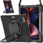 Custodia silicone e PC con tracolla per iPad Pro 12.9 2021/2022