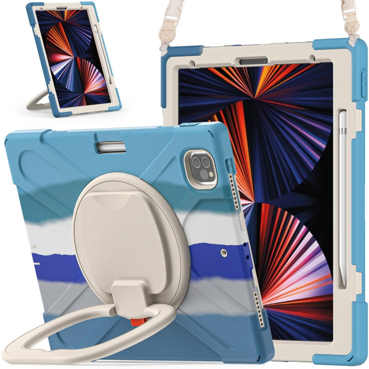 Custodia silicone e PC con tracolla per iPad Pro 12.9 2021/2022