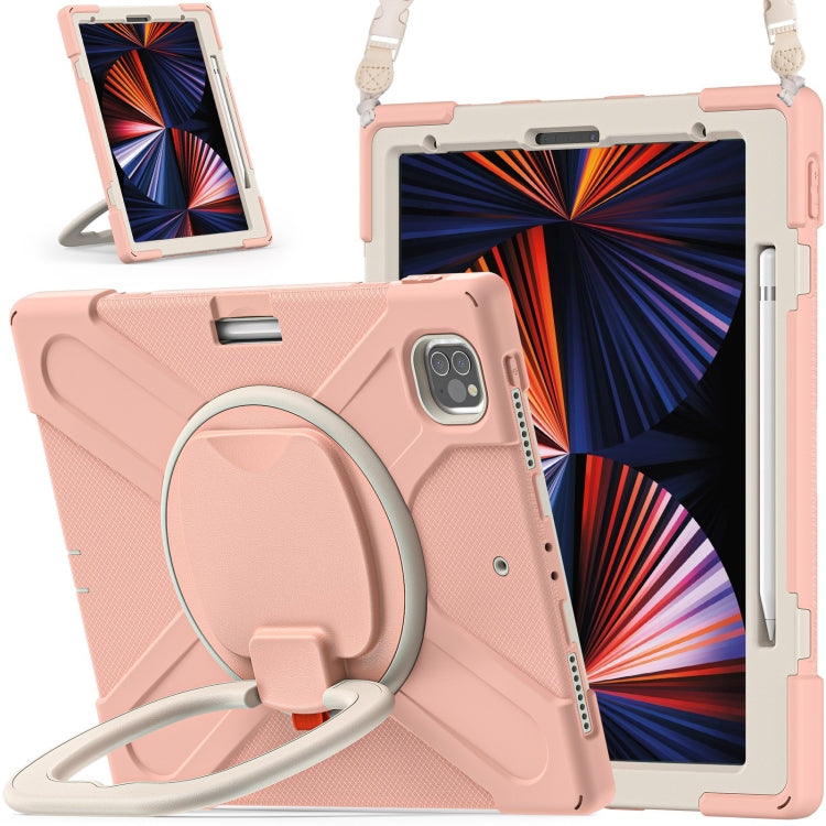 Custodia silicone e PC con tracolla per iPad Pro 12.9 2021/2022