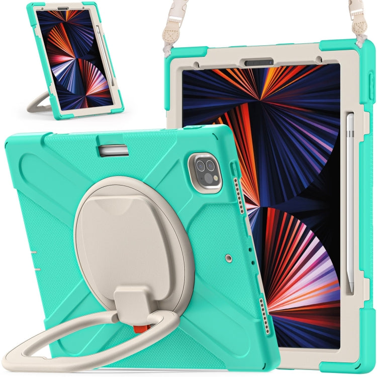 Custodia silicone e PC con tracolla per iPad Pro 12.9 2021/2022