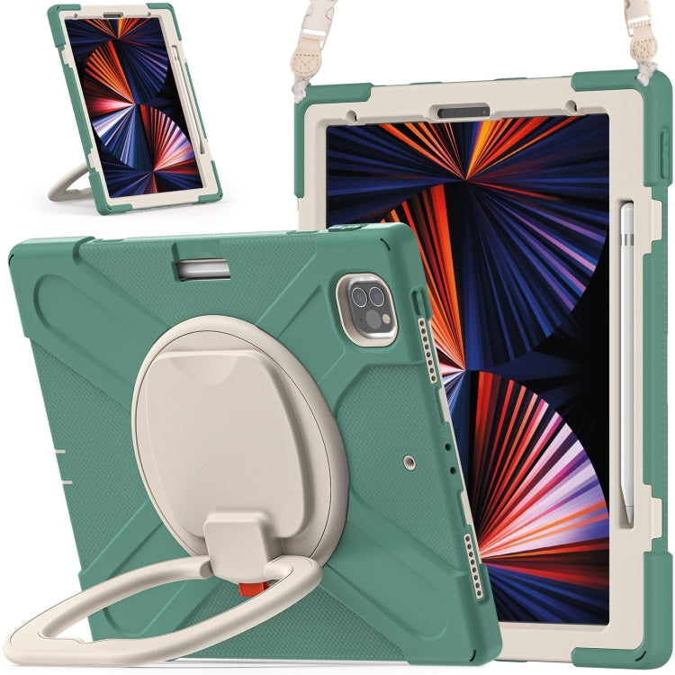 Custodia silicone e PC con tracolla per iPad Pro 12.9 2021/2022