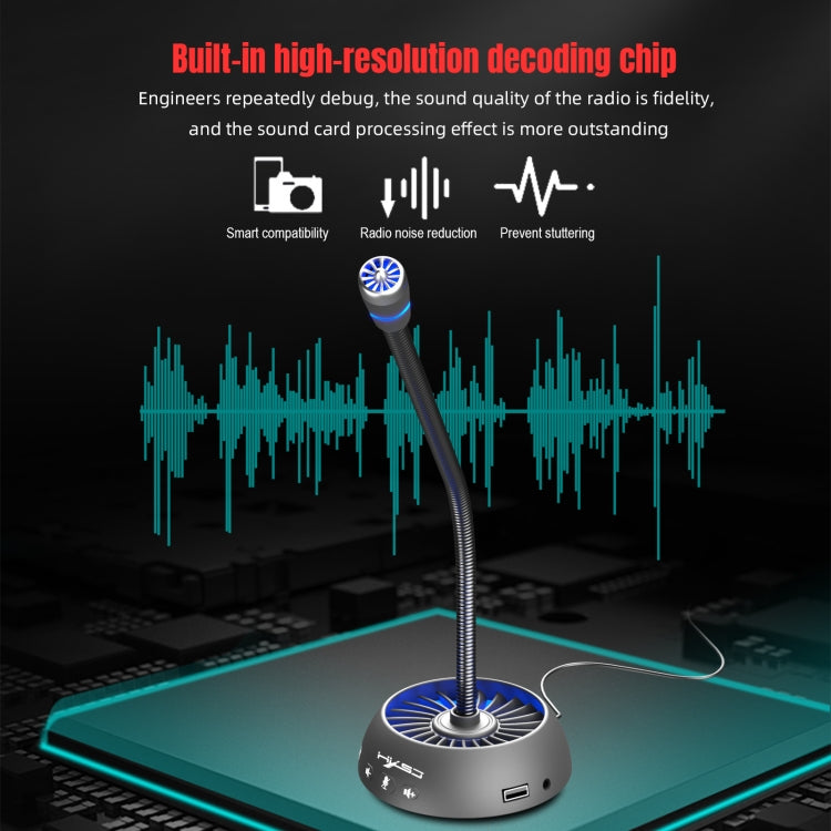 Microfono USB HXSJ F15 con riduzione rumore