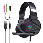 HXSJ F16 Cuffie da gioco stereo con microfono e luce RGB