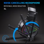 HXSJ F16 Cuffie da gioco stereo con microfono e luce RGB
