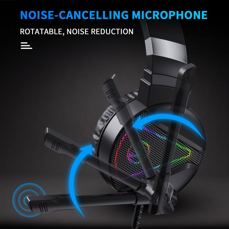 HXSJ F16 Cuffie da gioco stereo con microfono e luce RGB