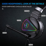 HXSJ F16 Cuffie da gioco stereo con microfono e luce RGB