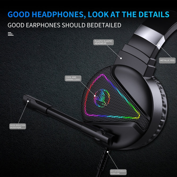 HXSJ F16 Cuffie da gioco stereo con microfono e luce RGB