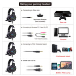 HXSJ F16 Cuffie da gioco stereo con microfono e luce RGB